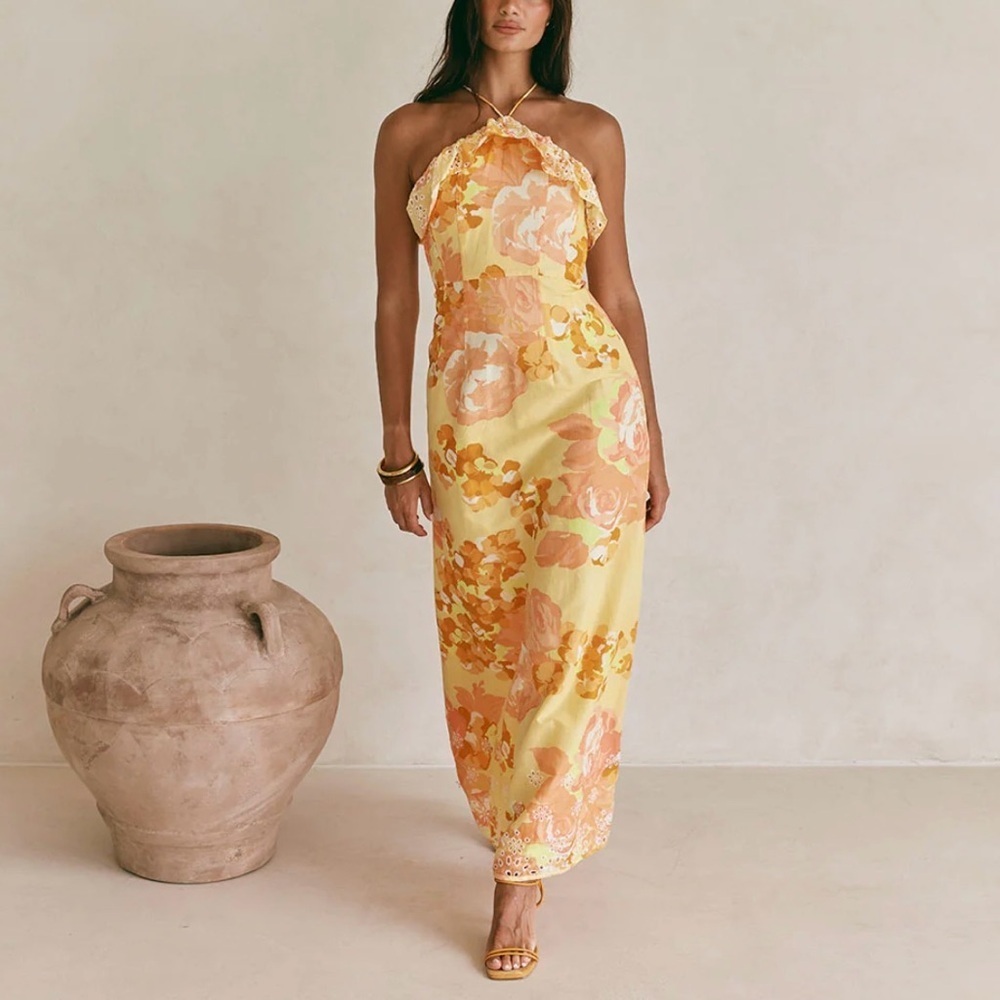 NWT Saboluxe Australia Alexa Dress,BreezeFloral,Small,Resortwear Tropical Cruise